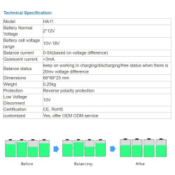 HA11 Bluetooth Battery Equalizer Balancer VRLA Lead Acid Panel Surya